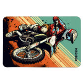 Magnet Flexible Motocross de nom personnalisé (Horizontal)