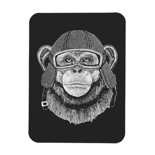 Magnet Flexible Motocycliste Chimpanzé (Vertical)