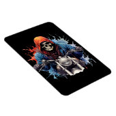 Magnet Flexible Motorcycle Aquarelle Skeleton Rider (Côté Droit)