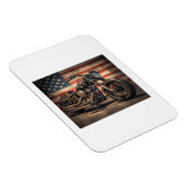 Magnet Flexible Motorcycle USA Drapeau Retro Biker (Côté Droit)