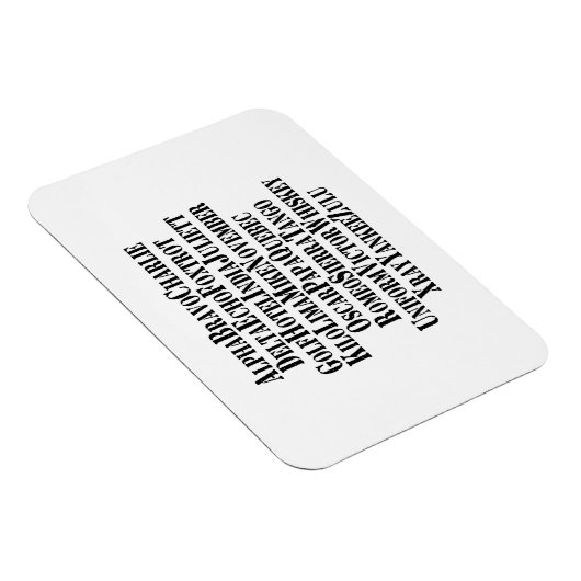 MAGNET FLEXIBLE MOTS ALPHABET PHONÉTIQUE / CODE (Côté Droit)