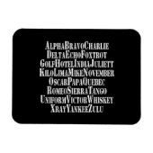 MAGNET FLEXIBLE MOTS ALPHABET PHONÉTIQUE / CODE (Horizontal)