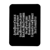 MAGNET FLEXIBLE MOTS ALPHABET PHONÉTIQUE / CODE (Vertical)