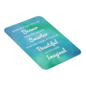 Magnet Flexible Mots inspirants sur Arrière - plan d'aquarelle ble (Côté Droit)