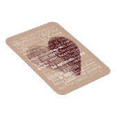 Magnet Flexible Mots Inspirationnels Aquarelle Coeur (Côté Droit)