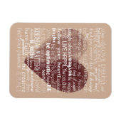 Magnet Flexible Mots Inspirationnels Aquarelle Coeur (Horizontal)