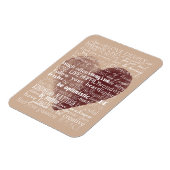 Magnet Flexible Mots Inspirationnels Aquarelle Coeur (Côté Gauche)