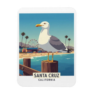 Magnet Flexible Mouette à Santa Cruz Californie Voyage