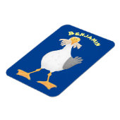 Magnet Flexible Mouette drôle avec frites dessin animé (Côté Gauche)