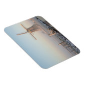 Magnet Flexible Moulin à vent dans la neige au lever du soleil aim (Côté Droit)