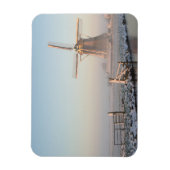 Magnet Flexible Moulin à vent dans la neige au lever du soleil aim (Vertical)