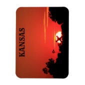 Magnet Flexible Moulin à vent Kansas Red Sunset, aimant (Vertical)
