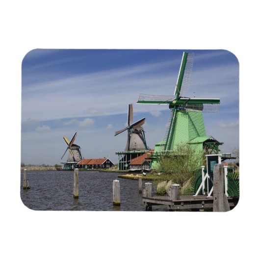 Magnet Flexible Moulin à vent, Zaanse Schans, Hollande, Pays-Bas 2 (Horizontal)