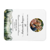 Magnet Flexible Mountain Pine 24 Wedding Anniversary Save the Date (Horizontal)