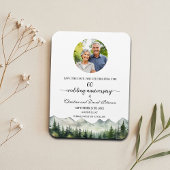Magnet Flexible Mountain Pine 60 Wedding Anniversary Save the Date