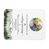 Magnet Flexible Mountain Pine 76 Wedding Anniversary Save the Date (Horizontal)