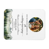 Magnet Flexible Mountain Pine 7 Wedding Anniversary Save the Date (Horizontal)