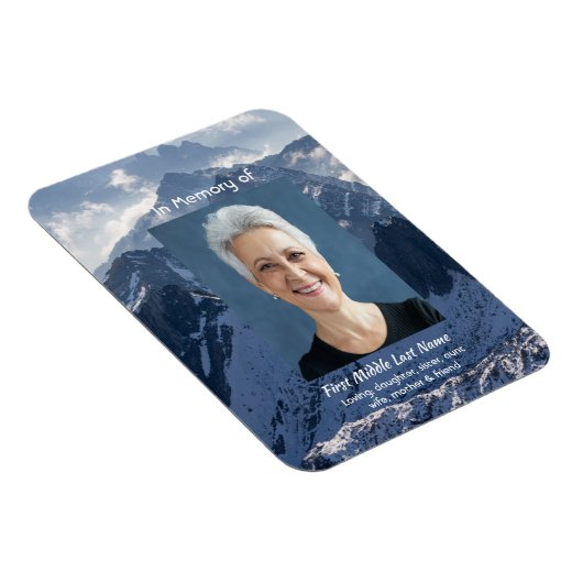Magnet Flexible  Mountains Alpine Memorial Keepsake (Côté Droit)