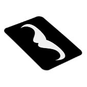 Magnet Flexible Moustache cool blanc Handlebar sur noir (Côté Droit)