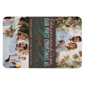 Magnet Flexible Mr And Mrs First Christmas Photo Collage Wedding (Horizontal)
