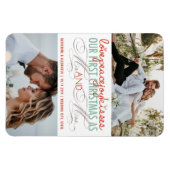 Magnet Flexible Mr And Mrs First Christmas Photo Collage Wedding (Horizontal)