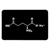 Magnet Flexible MSG Monosodium Glutamate Molecule Formule chimique (Horizontal)