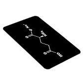 Magnet Flexible MSG Monosodium Glutamate Molecule Formule chimique (Côté Droit)
