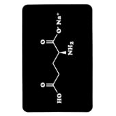 Magnet Flexible MSG Monosodium Glutamate Molecule Formule chimique (Vertical)