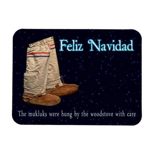 Magnet Flexible Mukluks de Noël (Horizontal)