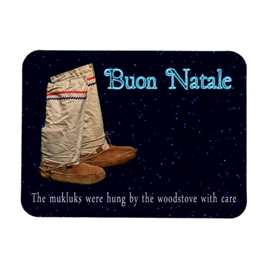 Magnet Flexible Mukluks de Noël (Horizontal)
