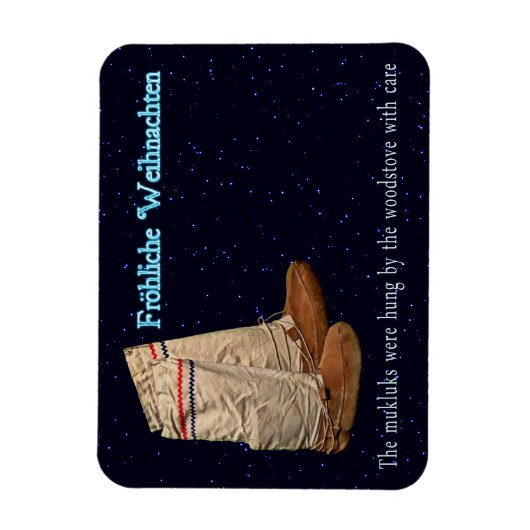 Magnet Flexible Mukluks de Noël (Vertical)