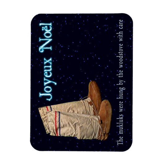 Magnet Flexible Mukluks de Noël (Vertical)