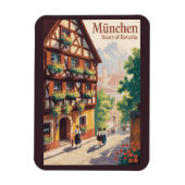 Magnet Flexible Munich Germany Bavaria Illustration Travel Art (Vertical)