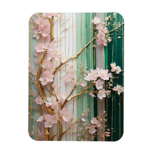 Magnet Flexible Mur de Cerisiers en Fleurs  (Vertical)