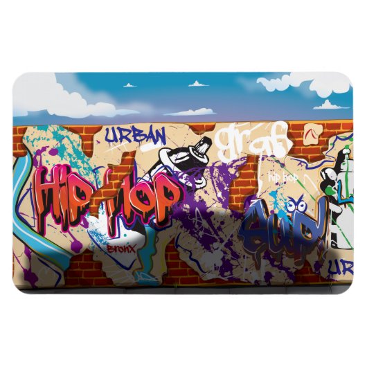 Magnet Flexible Mur de graffiti de hip-hop urbain. (Horizontal)