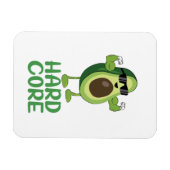 Magnet Flexible Musculaire Hardcore Avocado drôle (Horizontal)