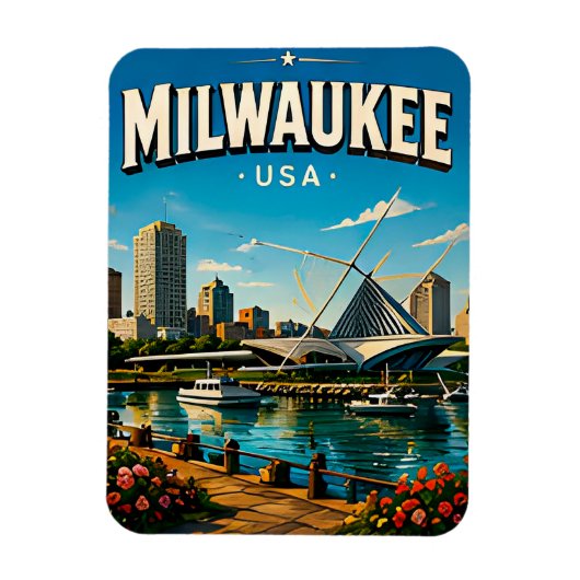 Magnet Flexible Musée de Milwaukee Lakefront (Vertical)