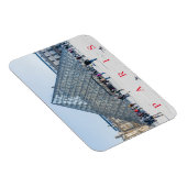 Magnet Flexible Musée du Louvre de Paris Vue pyramidale aimant fri (Côté Droit)