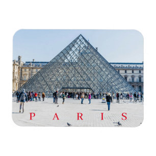 Magnet Flexible Musée du Louvre de Paris Vue pyramidale aimant fri