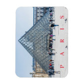 Magnet Flexible Musée du Louvre de Paris Vue pyramidale aimant fri (Vertical)