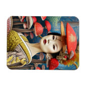 Magnet Flexible Mushroom Geisha Surreal Imaginaire Art (Horizontal)