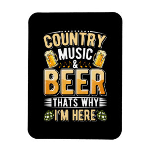 Magnet Flexible Musique Country Buveur de Bière Anniversaire de Bo
