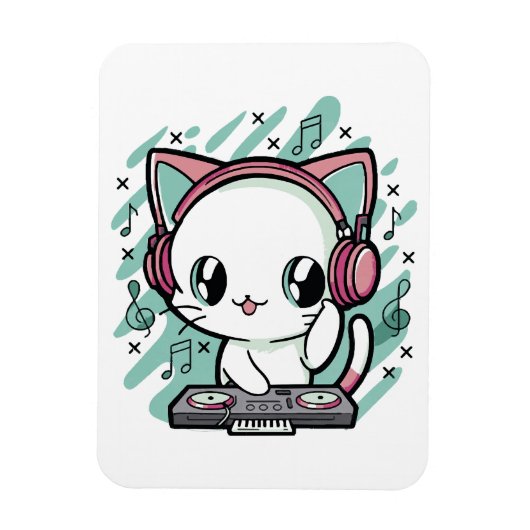 Magnet Flexible musique de chat (Vertical)