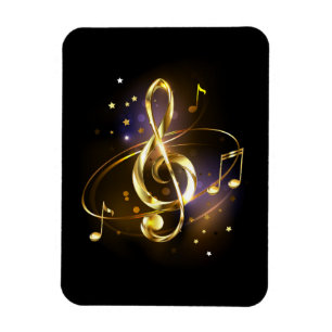 Magnet Flexible Musique en clé de sol en or