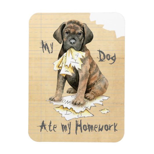 Magnet Flexible My Cane Corso Ate mangé mes devoirs (Vertical)
