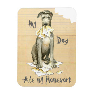 Magnet Flexible My Scottish Deerhound mangez mes devoirs