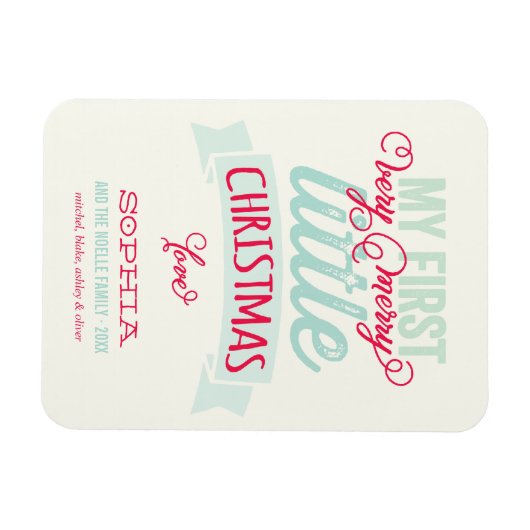 Magnet Flexible My Very Merry Little Christmas Baby 1st Christmas (Horizontal)