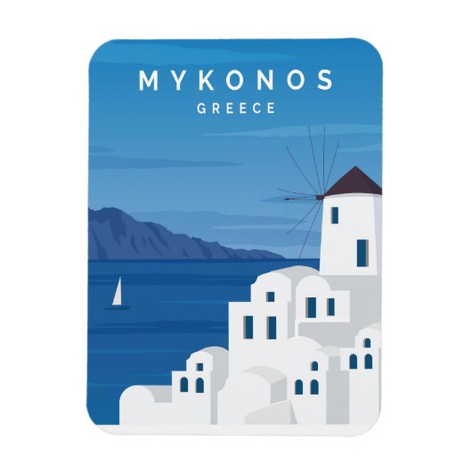Magnet Flexible Mykonos Grèce (Vertical)