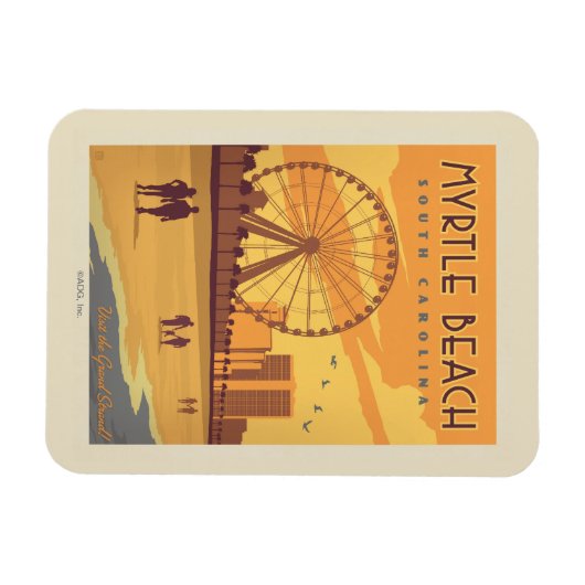 Magnet Flexible Myrtle Beach | Caroline du Sud (Horizontal)