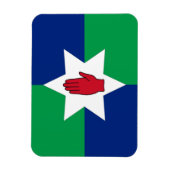 Magnet Flexible N. Irlande - Étoile sur vert et bleu (Vertical)